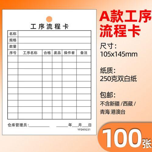 易復(fù)得物料生產(chǎn)流轉(zhuǎn)卡工廠車間加工產(chǎn)品流動(dòng)標(biāo)識(shí)卡工藝工序流程卡標(biāo)示